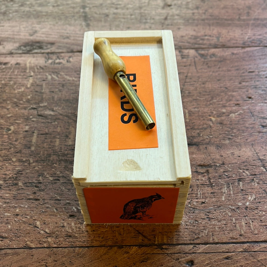 Francolino di monte callout in wood and brass
