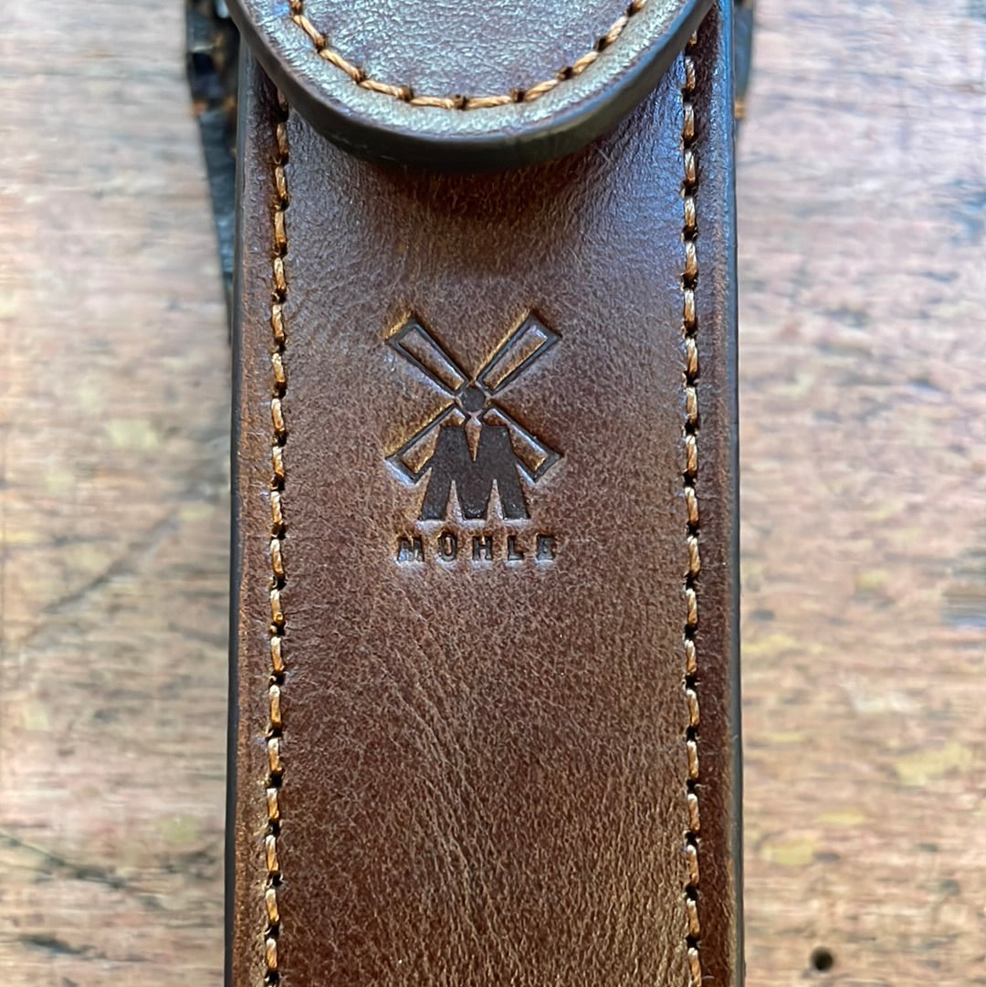 Leather case for safety razor