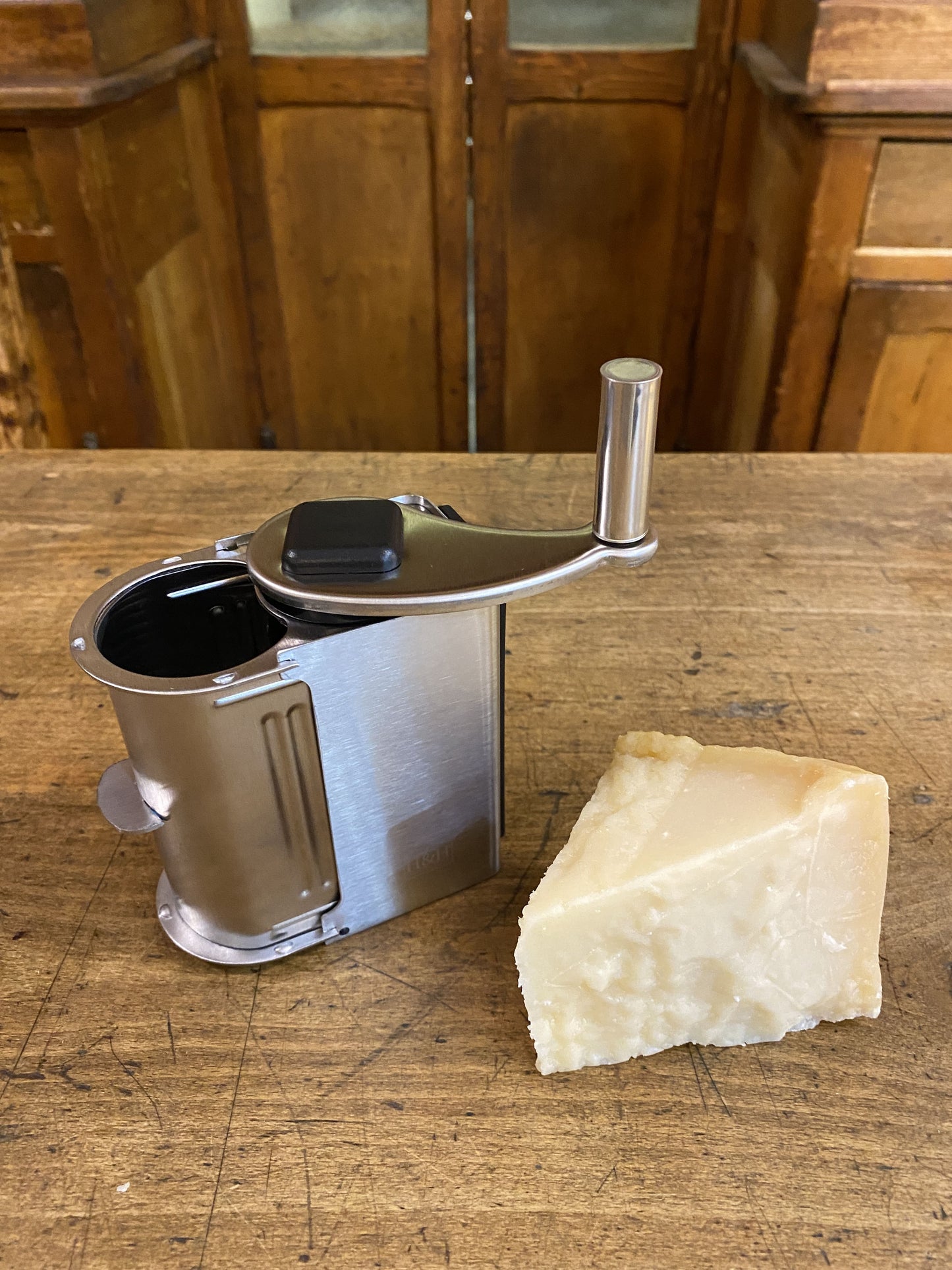 Stainless steel crank grater