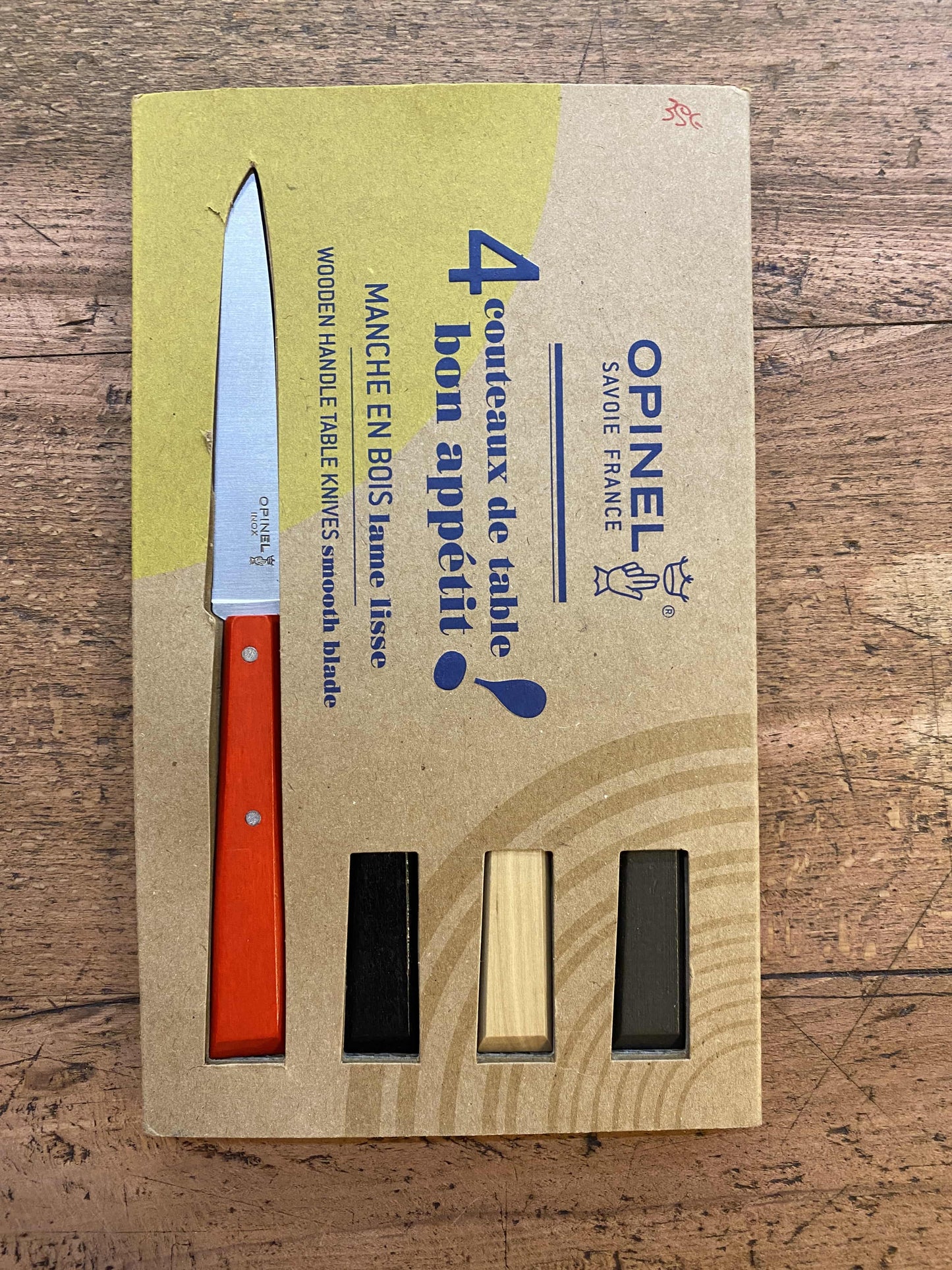 Set of 4 Opinel table knives