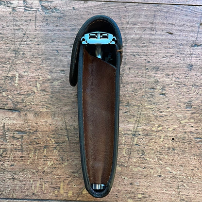 Leather case for safety razor