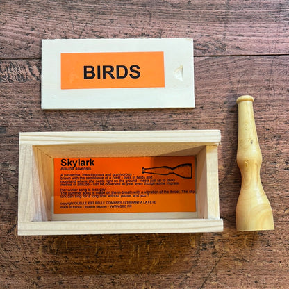Wooden Skylark decoy