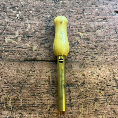 Francolino di monte callout in wood and brass